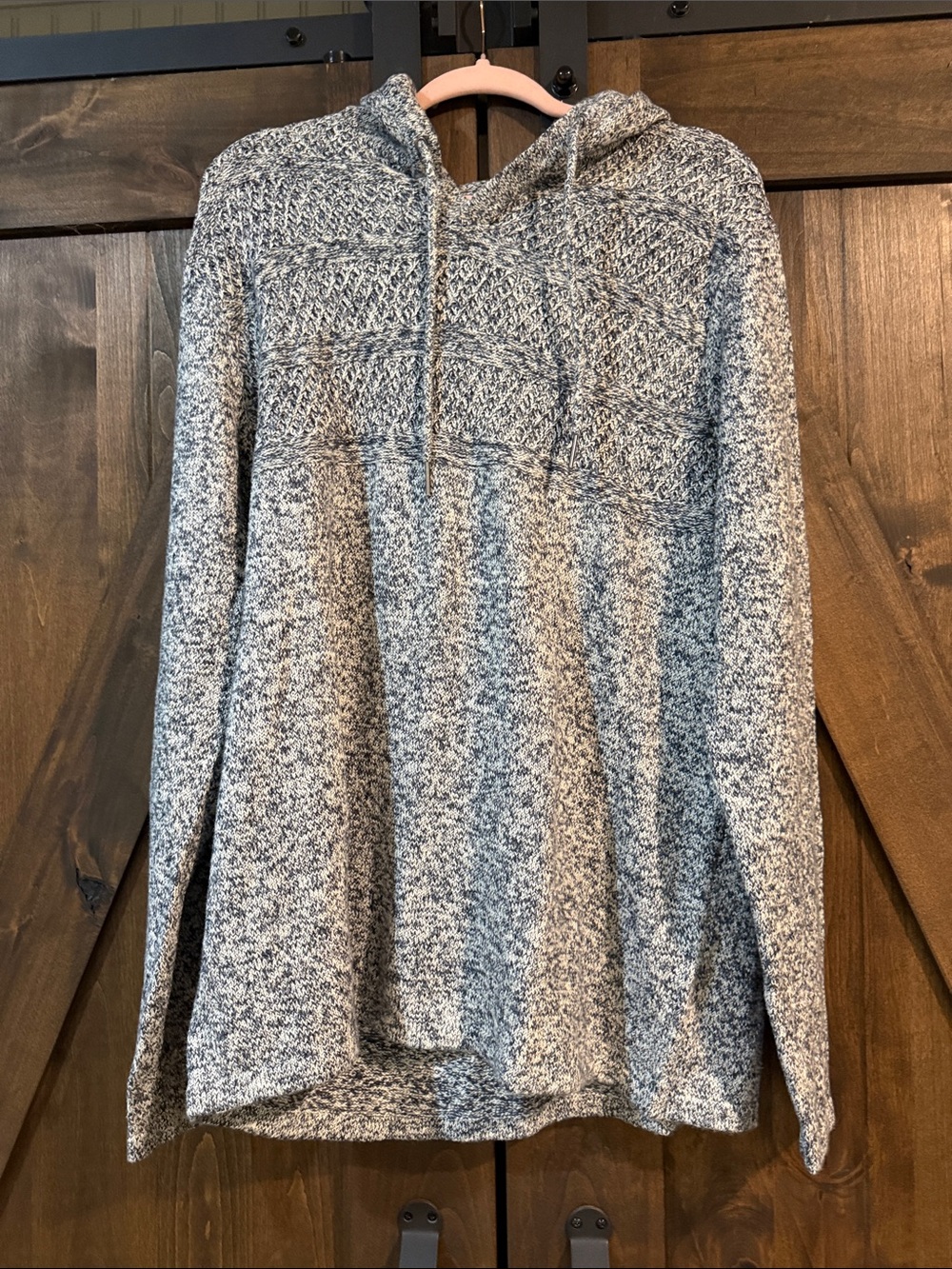 Men's Grey Marled Hooded Sweater